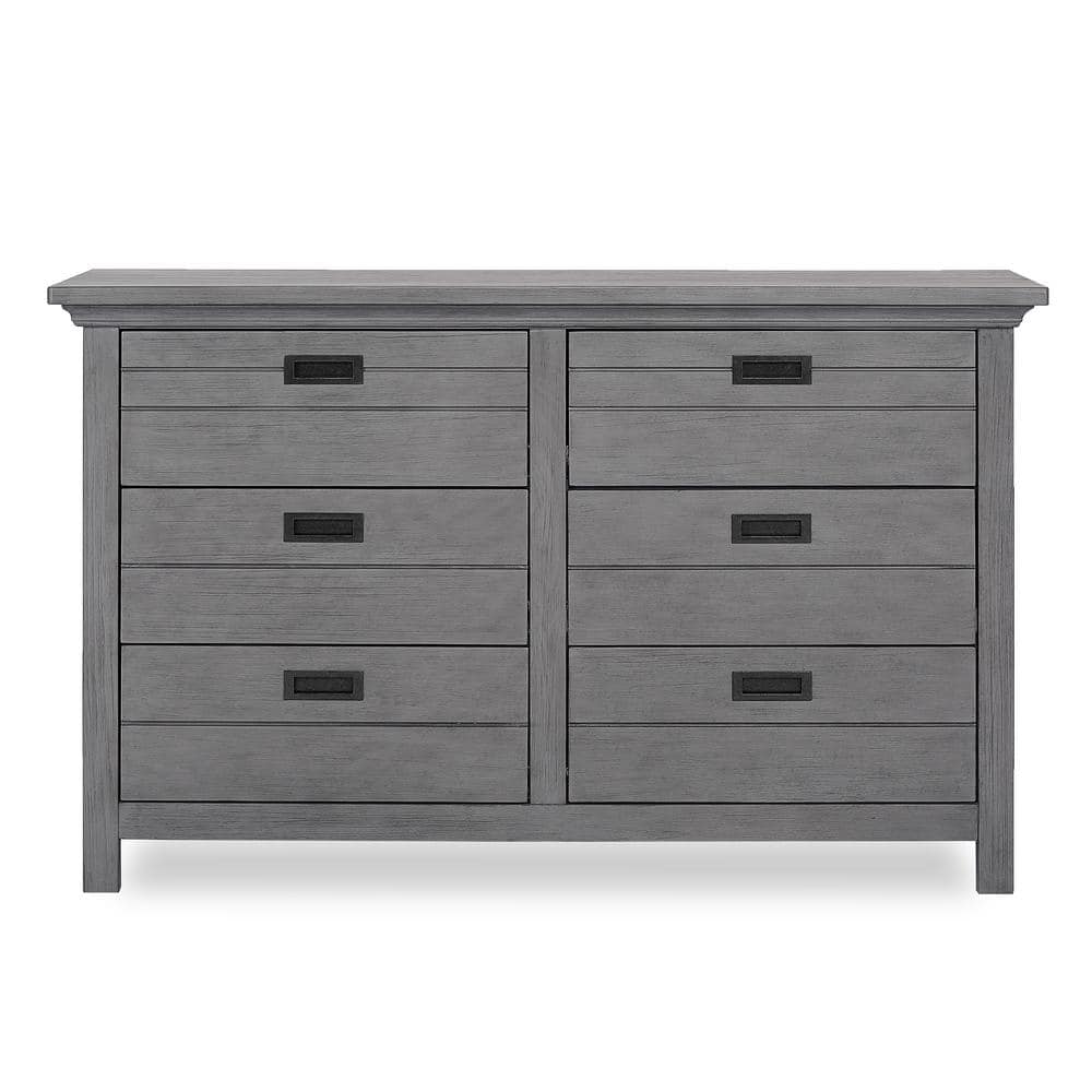 Evolur Waverly 6-Drawer Rustic Grey Dresser -  892-RG