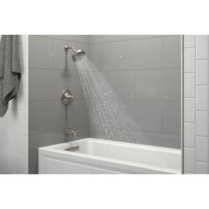 Elmbrook 1-Handle 3-Spray Tub and Shower Faucet in Brushed Nickel (Valve Included)