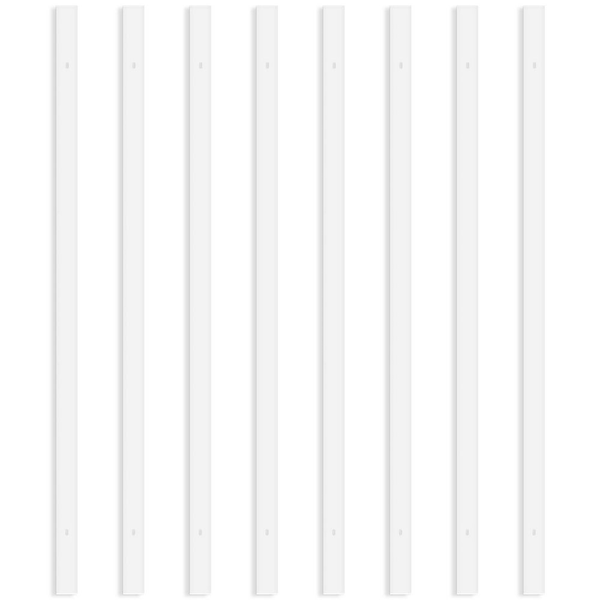 8FT H Track Lighting Rail, Single Circuit 120V H-Type Track System, Compatible with Standard H Track Heads White 8 Pack