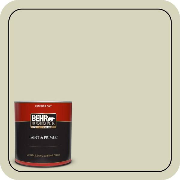 BEHR PREMIUM PLUS 1 qt. Home Decorators Collection #HDC-SM14-9 Thin Mint Flat Exterior Paint & Primer