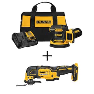 20V MAX XR Cordless Brushless 5 in. Random Orbital Sander and ATOMIC 20V Oscillating Tool with 2.0Ah Battery & Charger