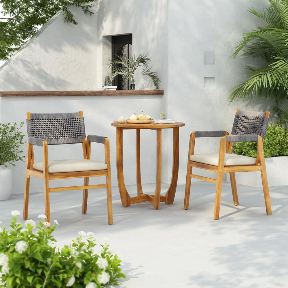 人気の贈り物が大集合 KNIGHT CHRISTOPHER HOME and Wood Finish Teak 3-Piece Allen 家具・インテリア
