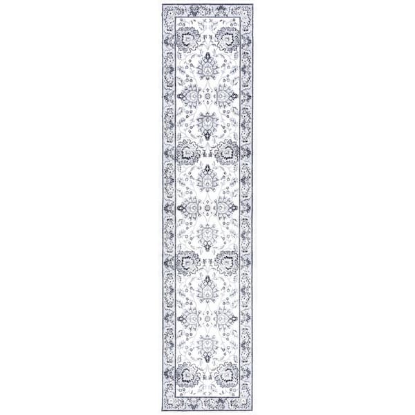 Cherie French Cottage Cream/Light Gray 2 ft. x 10 ft. Runner Rug