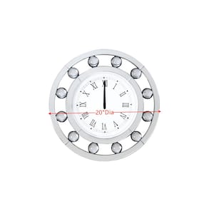 Transparent Roman Numerals Boffa Wall Rounded Clock