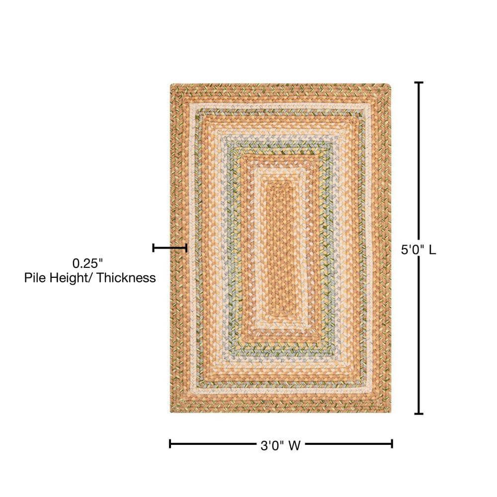 Handmade Reversible Blue Cotton Braided Area Rug 3' x 5'