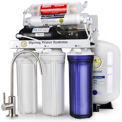 ISPRING 6-Stage Under Sink Reverse Osmosis Drinking Water Filter System ...
