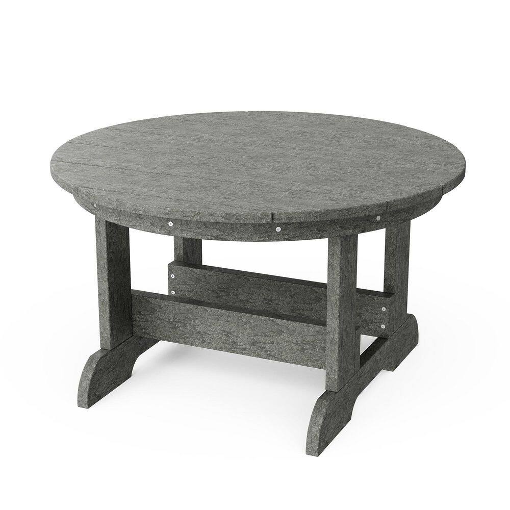 Heritage 31.5 in. Dark Gray Round HDPE Plastic Outdoor Conversation Table price history on PriceWatchPro