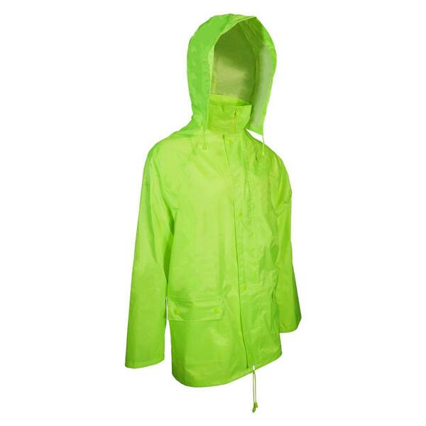 Boss X-Large PVC High Visibility Green 2-Piece Rain Suit B44300/XL