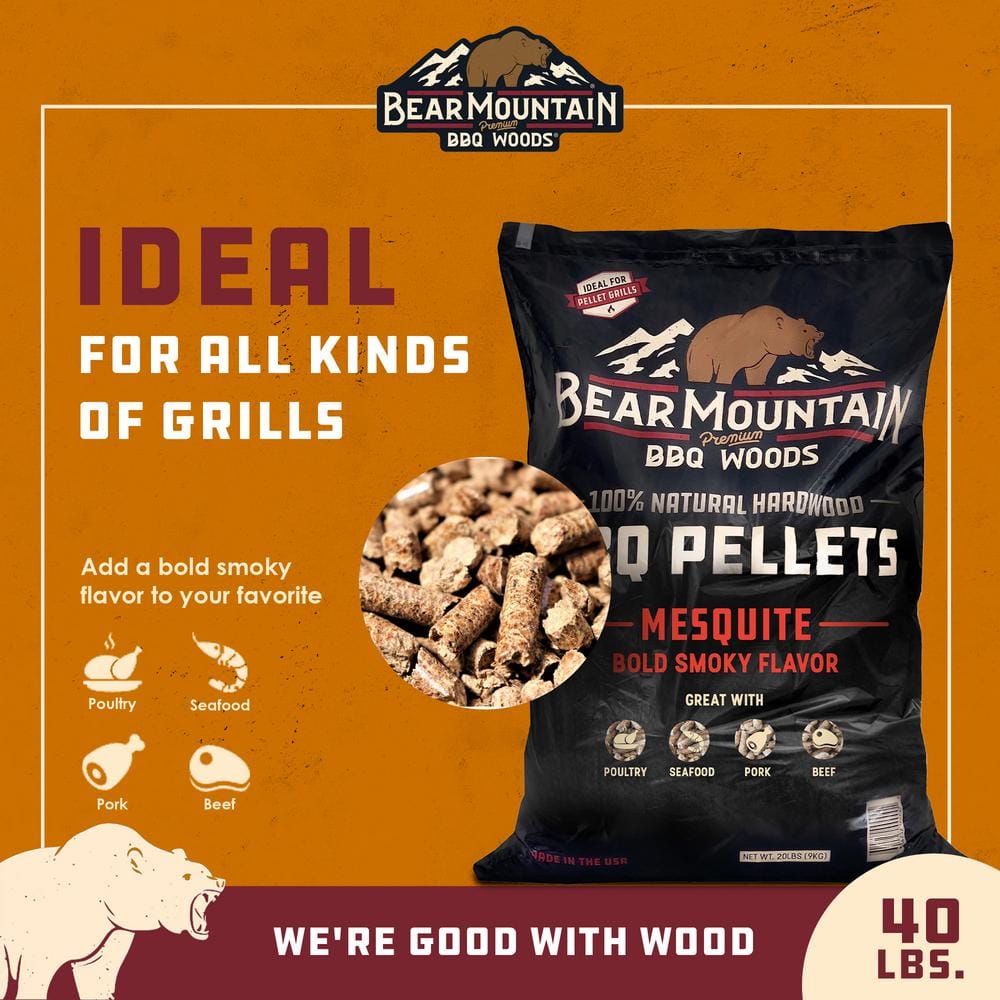 Bear Mountain 40 lb Mesquite BBQ Smoker Pellets