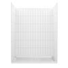 CRAFT + MAIN JETCOAT 60 in. L 30 in. W 78 in. H 2 Piece Alcove Shower Kit with Glue Up Shower Wall and Shower Pan in White GFS6030-VWSR