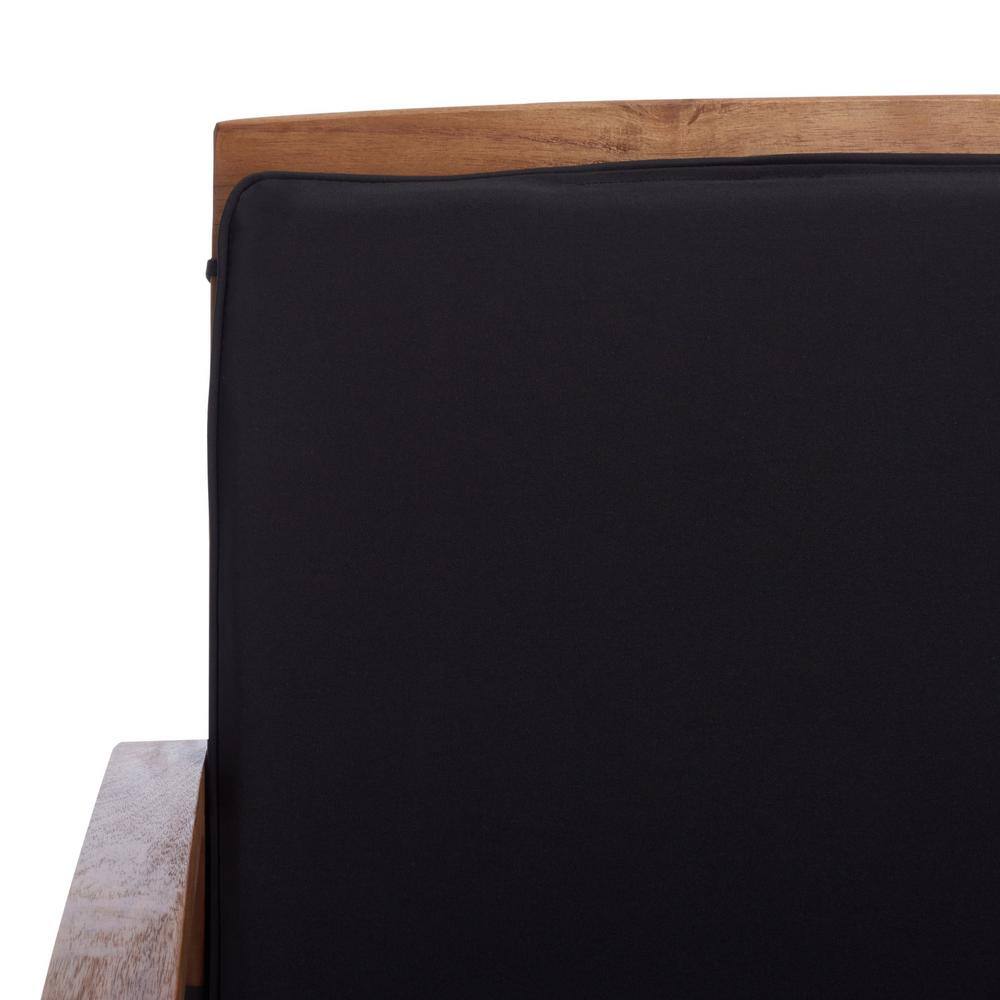 Rocklin 4-Piece Natural & Black Acacia Outdoor Set