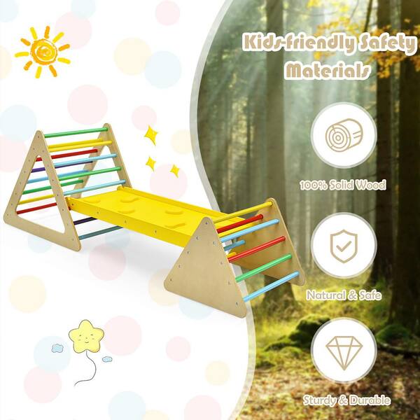 Escalera De Escalada 2 En 1 Babybay Littlefoot – Compatible Con Torre De Aprendizaje Y Triángulo De Escalada, De Haya Maciza