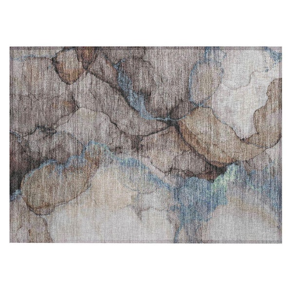 Chantille Machine Washable Indoor/Outdoor Abstract ACN2590 Taupe 2 ft. x 3 ft. Accent Rug