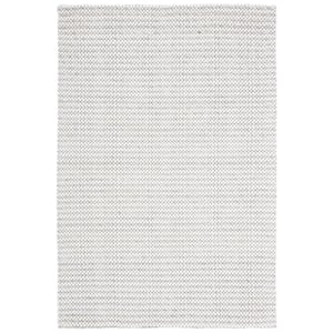 Marbella Light Gray/Ivory 4 ft. x 6 ft. Interlaced Striped Area Rug