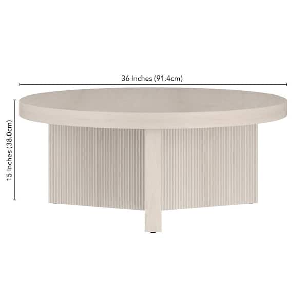 Meyer&Cross Holm 36 in. Alder White Round MDF Top Coffee Table Meyer&Cross Holm 36 in. Alder White Round MDF Top Coffee Table