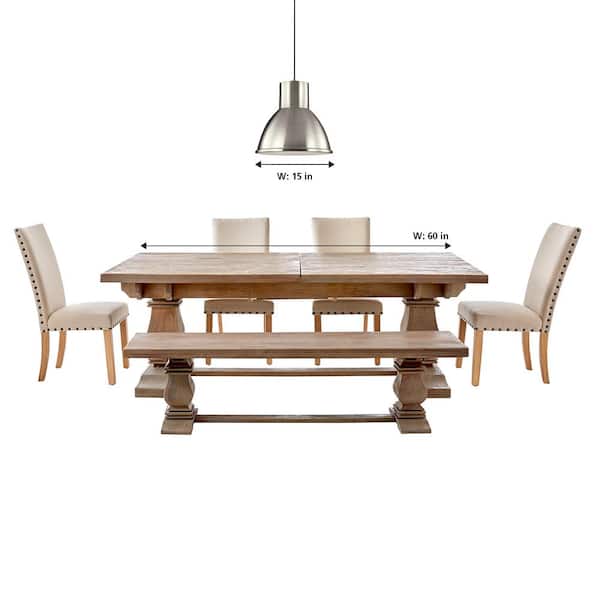 Division Street 15 in. W. 1-Light Brushed Nickel Pendant