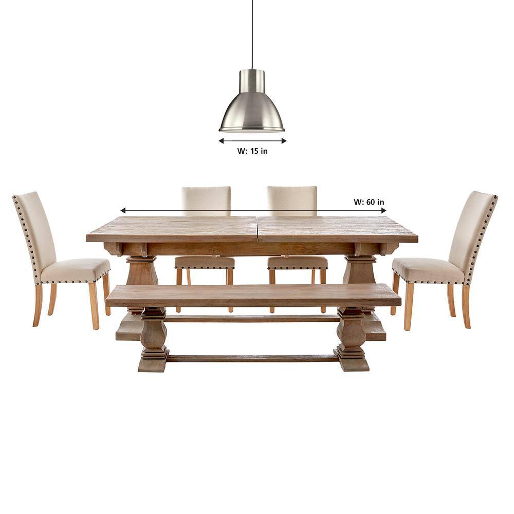 Division Street Sleek Industrial Brushed Nickel Pendant Light