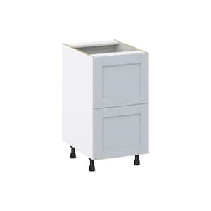 Cumberland Light Gray Shaker Assembled Base Kitchen Cabinet with 2 Drawers (18 in. W x 34.5 in. H x 24 in. D)