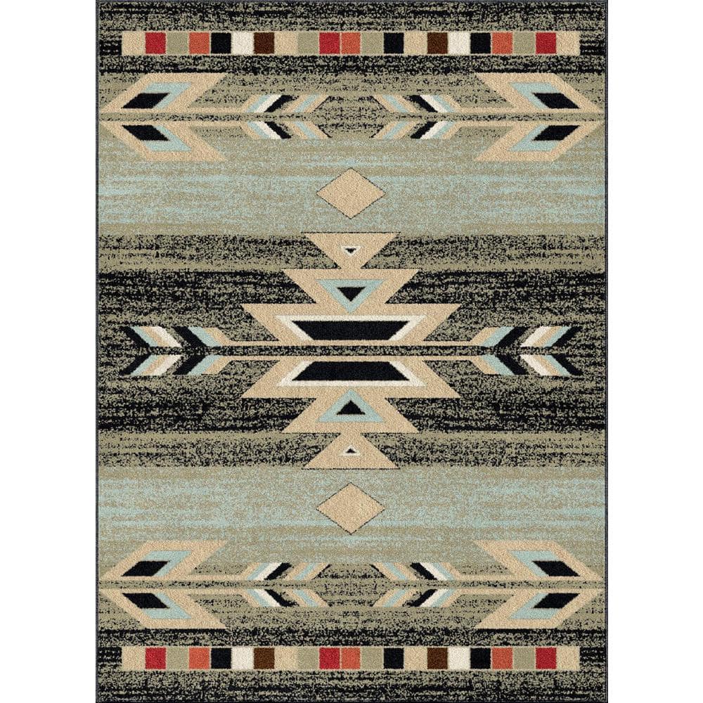 Hearthside Rio Grande Lodge Ebony 2'x8' Woven Abstract Polypropylene Rectangle Area Rug price history on PriceWatchPro