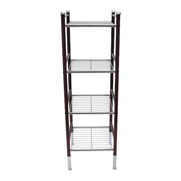 Organize It All Bronze 2-Tier Metal Freestanding Bathroom Shelf