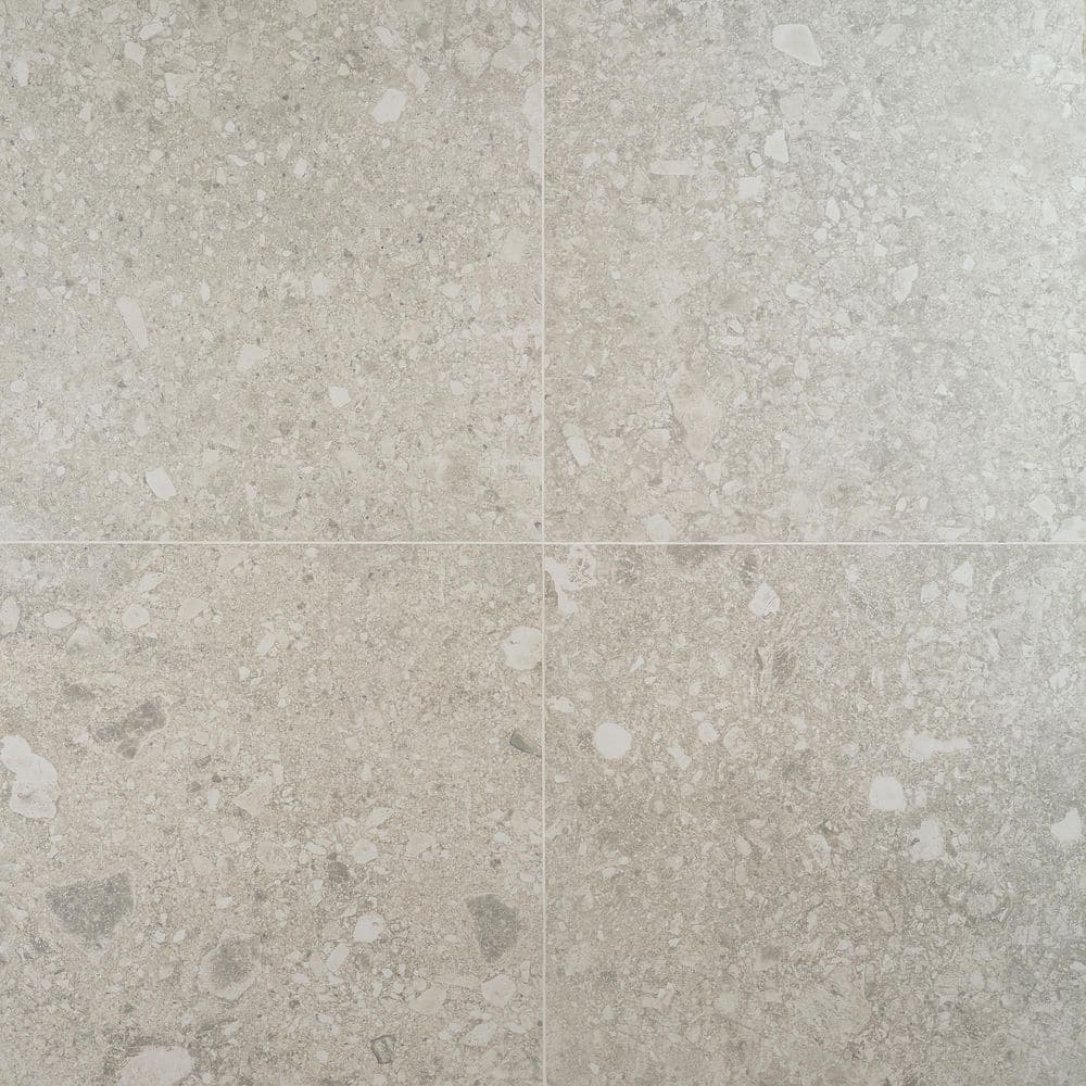 Ivy Hill Tile Luxe Terrazzo Silver 23.54 in. x 23.54 in. Matte