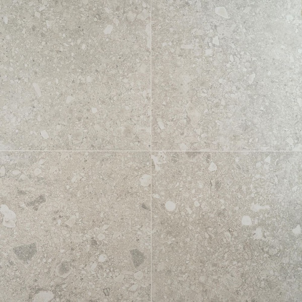Ivy Hill Tile Luxe Terrazzo Silver 23.54 in. x 23.54 in. Matte