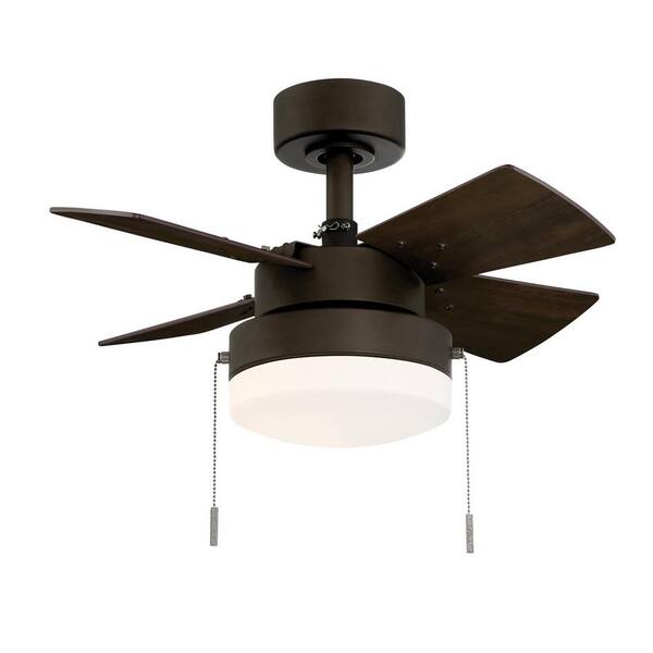 Hampton Bay Metarie II 24 in. LED Oil Rubbed Bronze Smart Hubspace Ceiling Fan with Light and Remote
