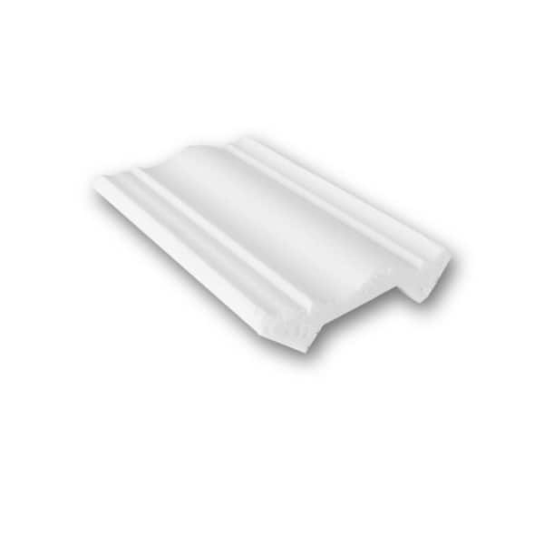 1-5/8 in. D x 1-3/4 in. W x 4 in. L Primed White Plain Polystyrene Crown Moulding Sample