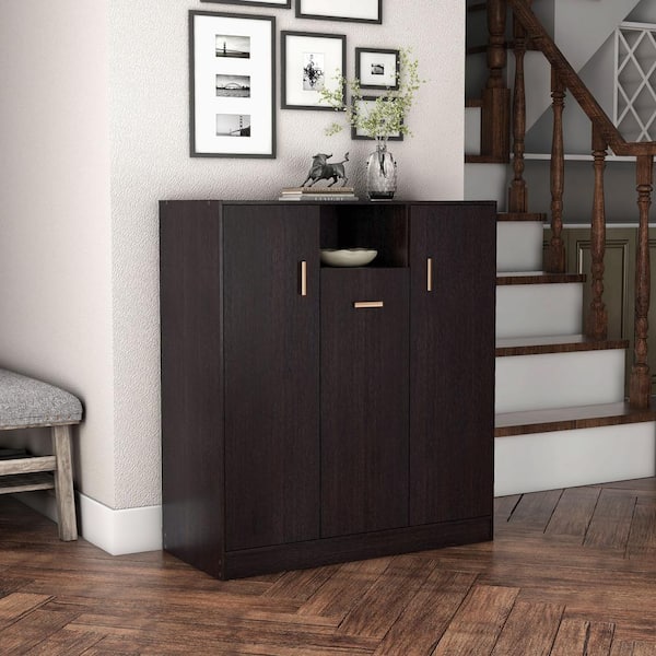 Vox 35.43 in. H x 31.5 in. W Recycled Wood Shoe Storage Cabinet