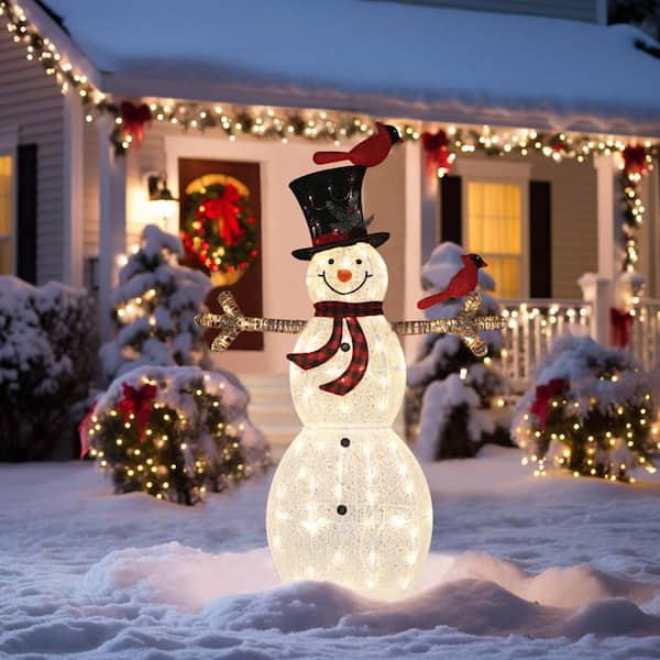 VEIKOUS 5 ft. Warm White LED Snowman Christmas Holiday Yard