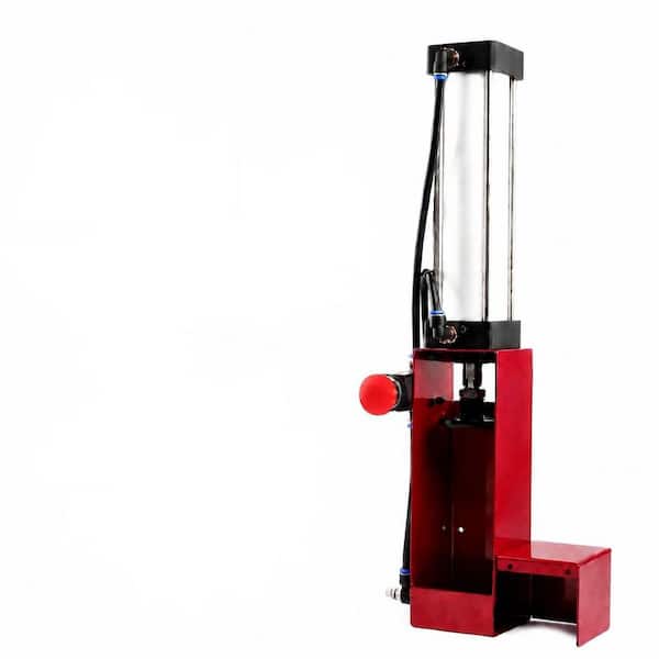 Heavy Duty Pneumatic Aluminum Can Crusher for 12 oz. and 16 oz. Cans, Red, Wall or Countertop