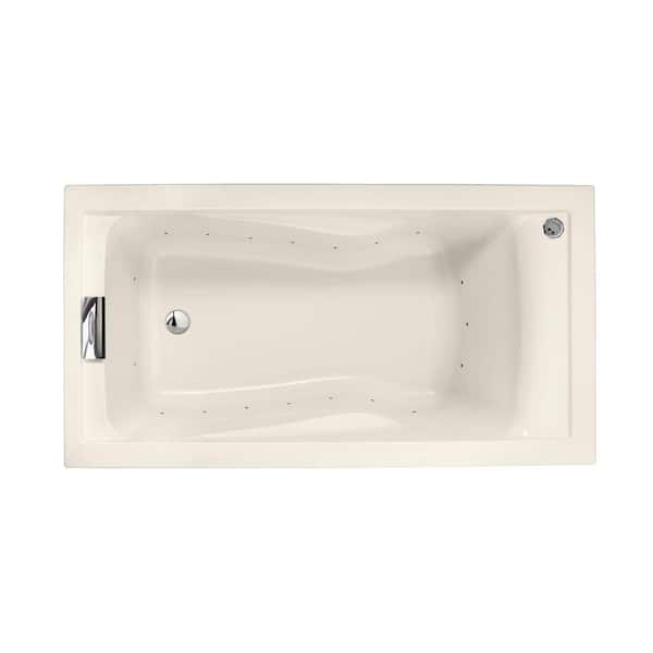 American Standard Evolution Deep Soak Integral Apron EverClean 5 ft. Air Bath Tub with Left Drain in Linen