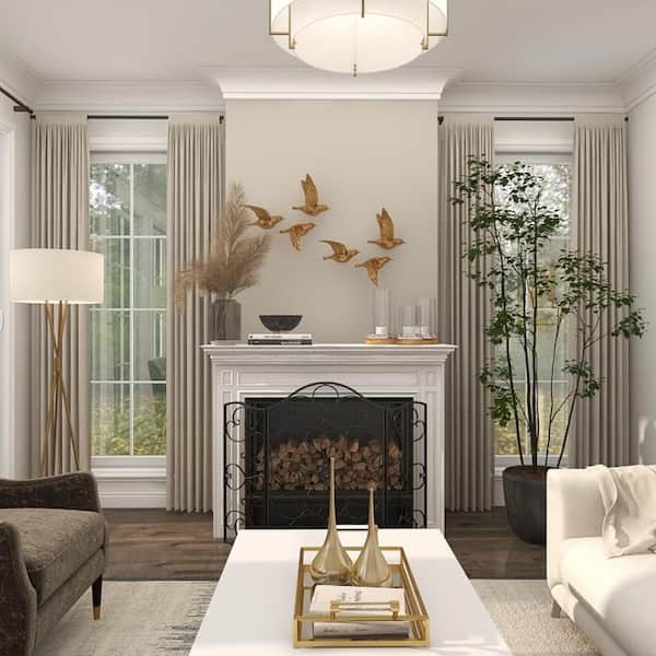 Resin Gold Metallic 3D Sculpted Floating Bird Wall Decor (Set of 3)