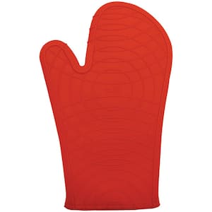 KitchenAid Ribbed Soft Silicone Red Oven Mitt 2 Pack O2013117TDKA 600 - The  Home Depot