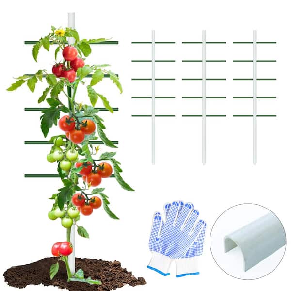 Ecostake 4 ft. x 1.64 ft. FRP 3D U Tower Type Garden Vine Trellis, Heavy-Duty Plants Support Ladder, 3 Pack