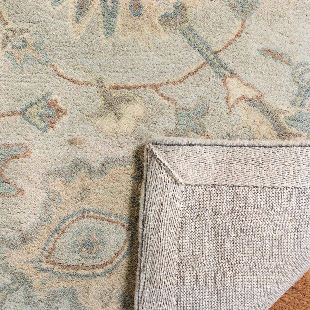 Silver and Ivory Hand-Tufted Wool Area Rug, 3' x 5'