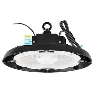 1 ft. 100/120/150-Watt UFO High Bay LED Black Shop Lights, Up to 22500 Lumens, 3CCT, IP65,120-277V, UL Listed