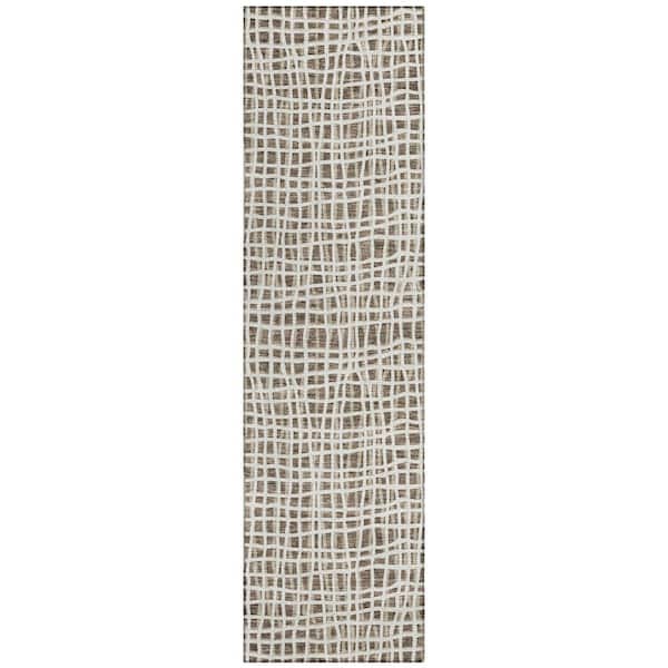 Addison Rugs Chantille Machine Washable Indoor/Outdoor Abstract ACN729 Brown 2 ft. 3 in. x 7 ft. 6 in. Area Rug