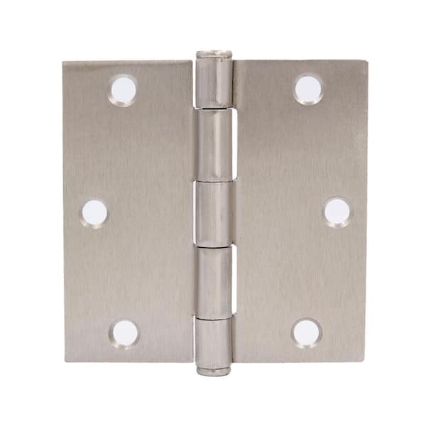 2-1/2 in. Satin Brass Non-Removable Pin Narrow Utility Hinge (2-Pack)