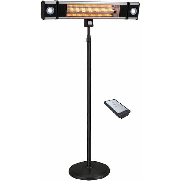 EnerG+ 1500-Watt Infrared Free-Standing Electric Outdoor Heater with LED and Remote