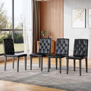 Black PU Leather Side Chair (Set of 4)