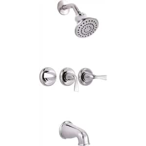 Sanibel 3-Handle 1- -Spray Tub and Shower Faucet in Chrome (Valve Included)