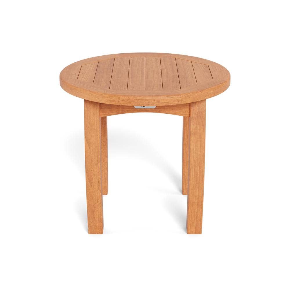 Jakarta 20" Round Teak Wood Outdoor Side Table