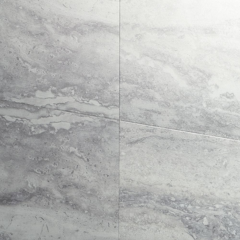 Elmdale Gray 24'' x 12'' Vinyl Tile with Stone Look