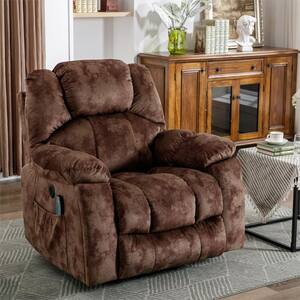 40.6" W Brown Oversize Power Lift Recliner Chair with Massage and Heating