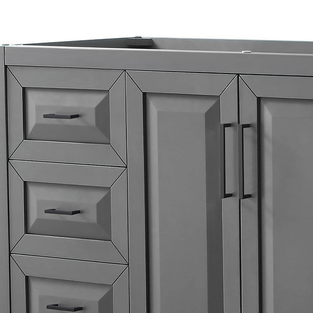 Daria Elegant Dark Gray 59" Single Freestanding Vanity Base