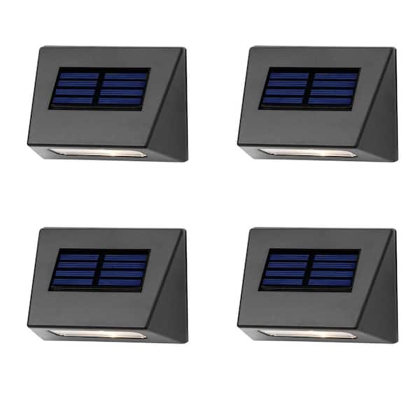 Hampton Bay Solar Bronze Integrated LED Downcast Deck Light (4-Pack)