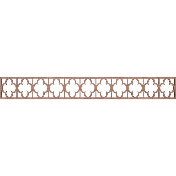 Ekena Millwork Woodall Fretwork 0.25 in. D x 46.5 in. W x 6 in. L Walnut Wood Panel Moulding
