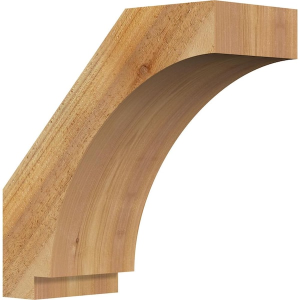 Ekena Millwork 6"W x 14"D x 14"H Imperial Rough Sawn Knee Brace, Western Red Cedar