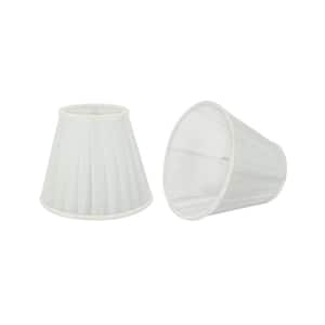 5 in. x 4-1/4 in. White Pleated Empire Lamp Shade (2-Pack)